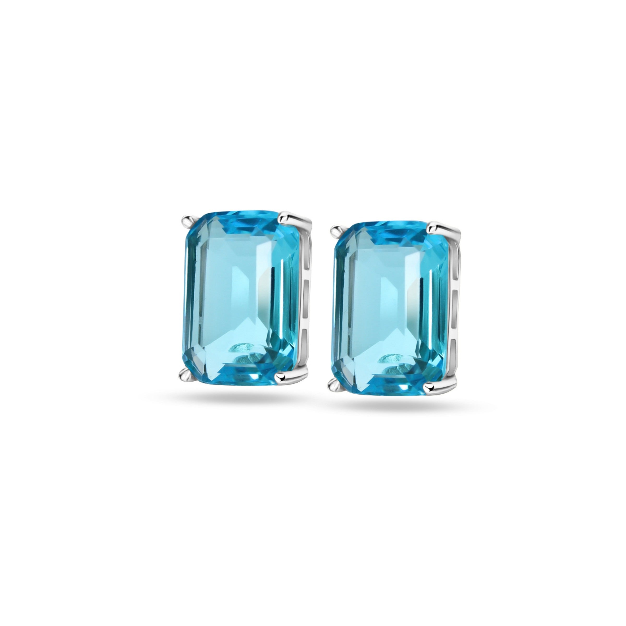 Aquamarine Stud Earrings