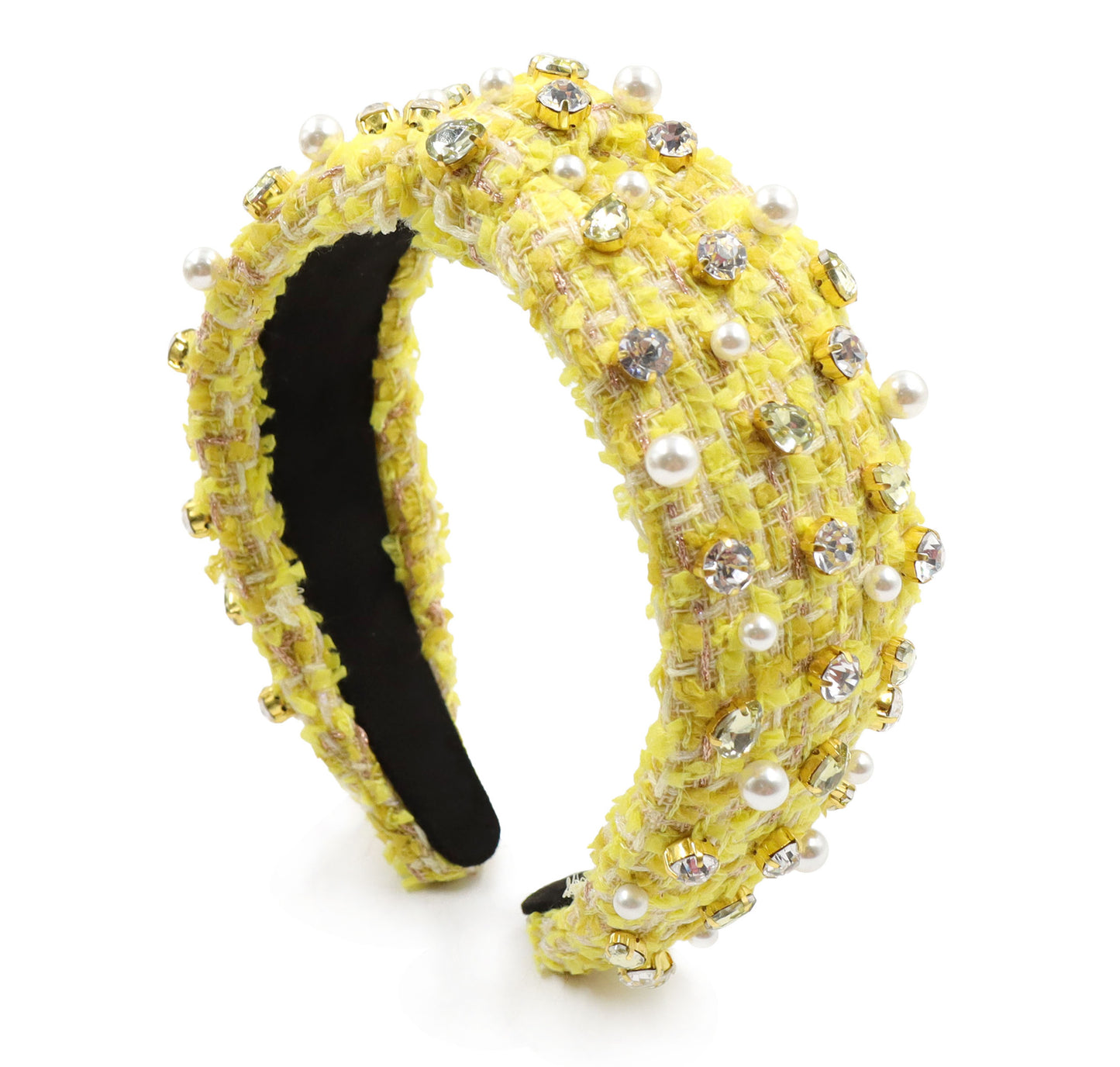 TWEED TREASURES HEADBAND - YELLOW