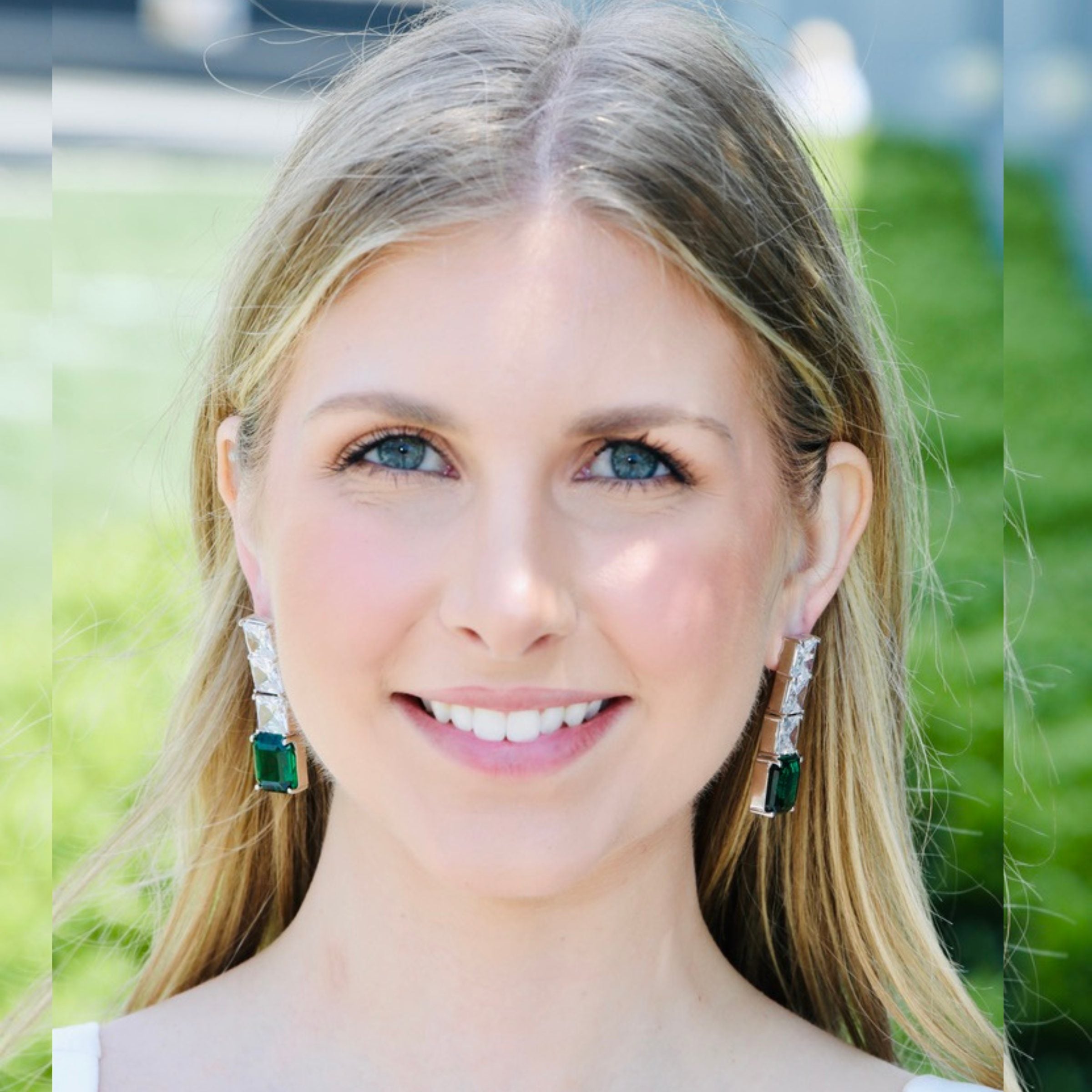 long rhinestone earrings that is lightweight and is dazzling