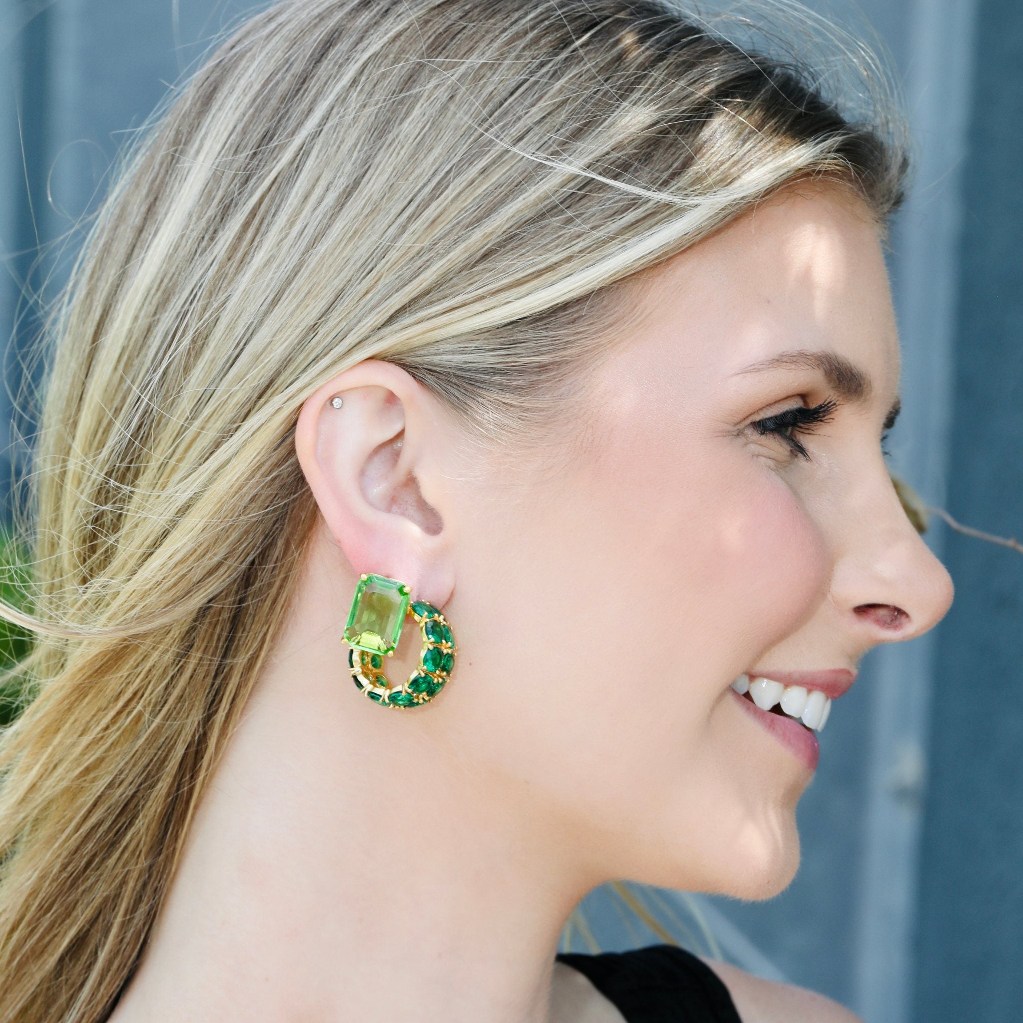 Unique peridot studs and earrings, timeless green stud earrings perfect for casual and formal looks. Uglam Design