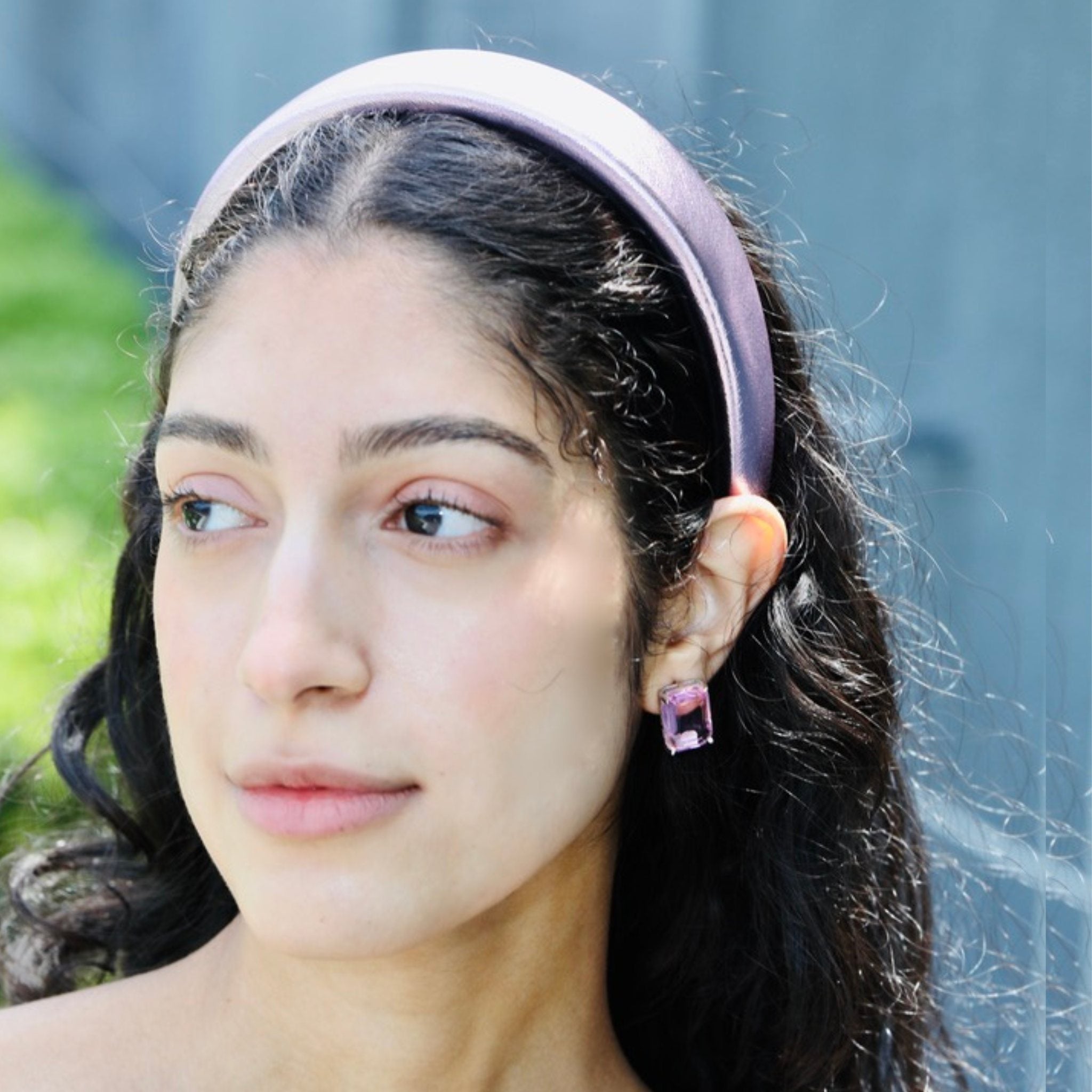 Faux leather pink headband, a chic and versatile womens headband for casual and dressy outfits.