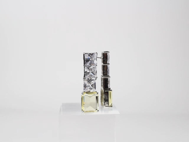 Yellow earrings dangling style