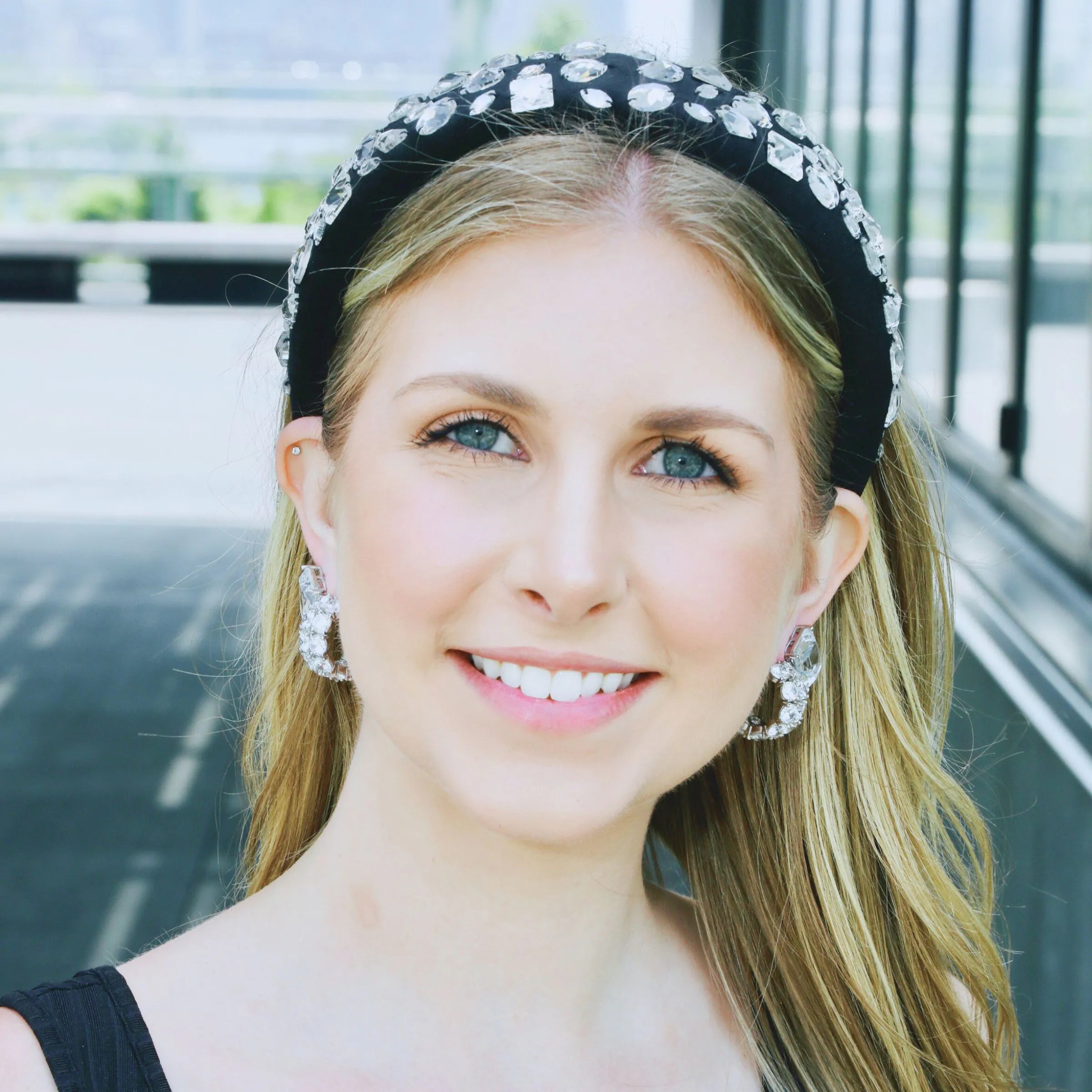 Gilded Glamour Crystal Earrings