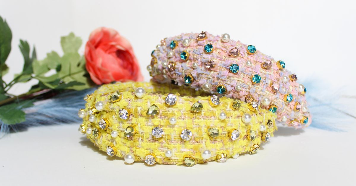 U-glam's designer embellished knot headbands