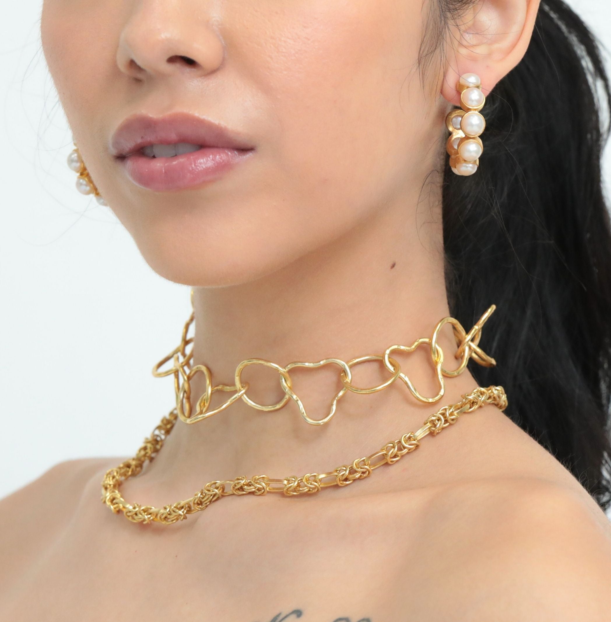 Golden Mesh Choker - Single Line 1