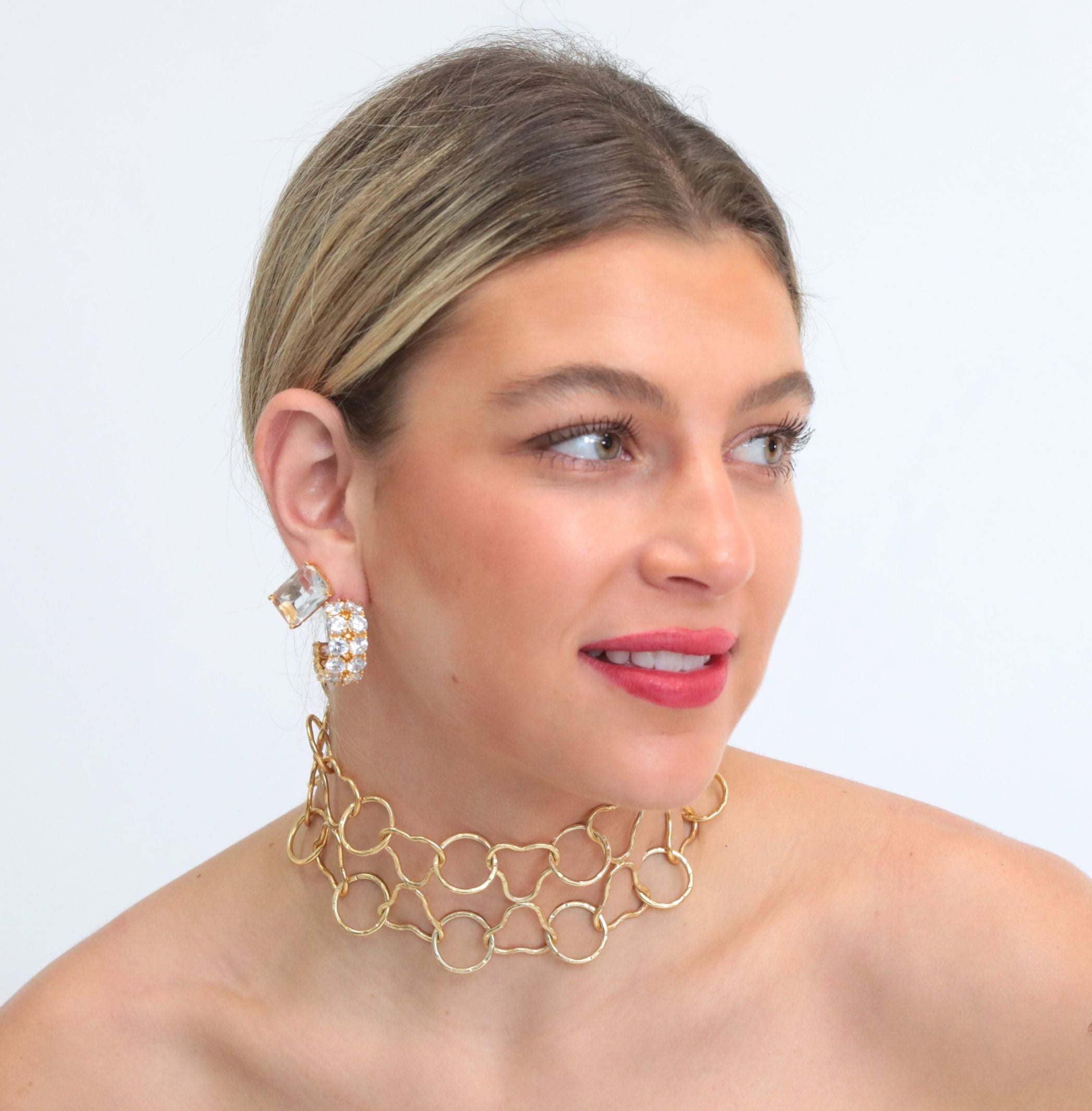 Golden Mesh Choker - Double Line 1