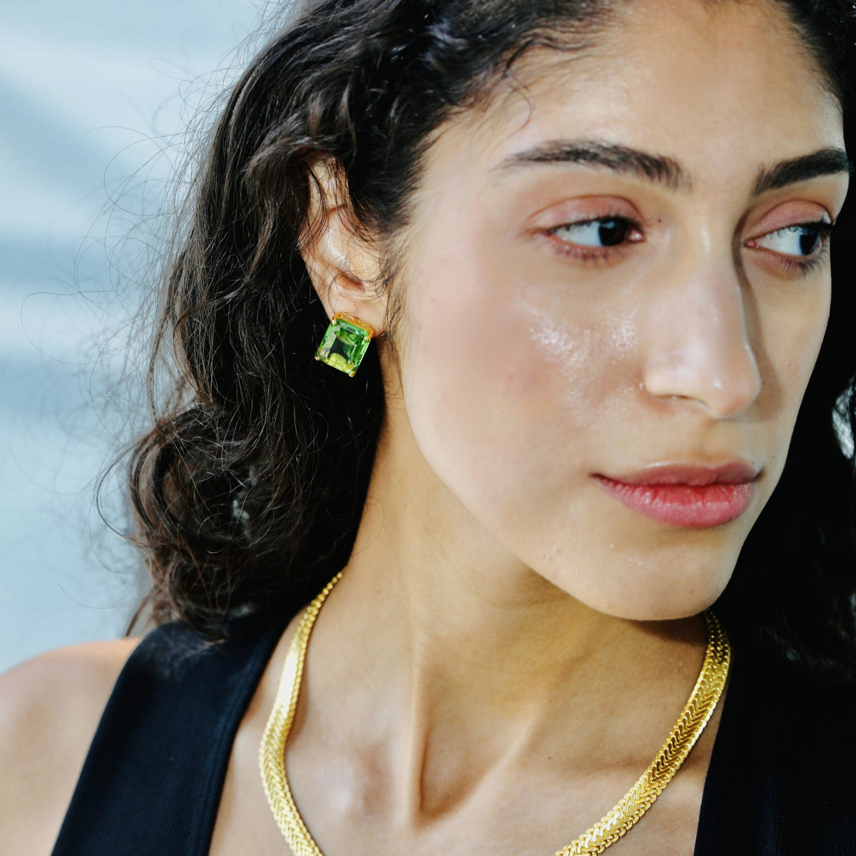 Green studs and earrings. peridot earrings gold are lightweight and stylish for any occasion. Grab your green and gold earrings