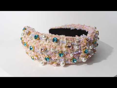 Tweed Treasure Headband - Pink 3