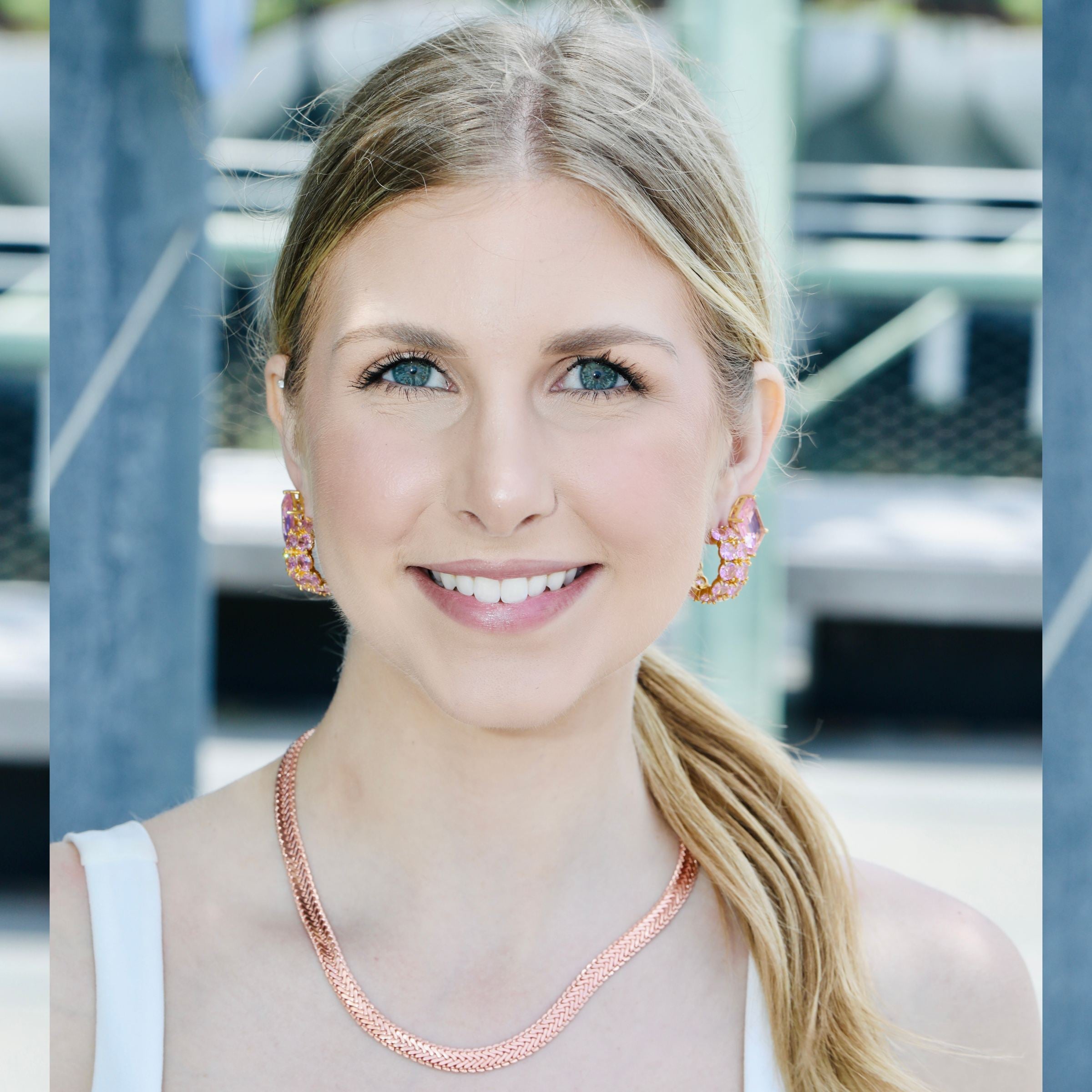 This rose gold necklace is a customer favorite, designed by u-glam NYC for effortless everyday wear.
